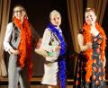 Bild: weu
Die „drei Weibsbilder“ Gisela (Su Frisch), Edeltraud (Romy Börner) und Ursula (Carolin Juretschka) boten im Schlosssaal wieder Kabarett vom Feinsten und unterhielten die Gäste mit ihrer Show voll Gesang und Humor.
