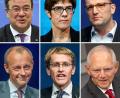 Bild: Henning Kaiser/dpa
Bisher warfen Friedrich Merz (unten links), Jens Spahn (oben rechts) und Annegret Kramp-Karrenbauer (oben Mitte) ihren Hut in den Ring. Dass Spätzünder folgen, ist nicht ausgeschlossen: Armin Laschet (links oben), Daniel Günther (unten Mitte) und Wolfgang Schäuble (unten rechts).