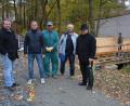 Bild: jr
An der Brückenbaustelle trafen sich (von links) Planer Karsten Uhlig, Thomas Grillmeier (Bauamtsleiter VG Mitterteich), Polier Thomas Noak, Bauleiter Klaus Kühnel und Bürgermeister Johann Burger.