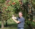 Bild: exb
Florian Lang inspiziert eine Streuobstwiese. In diesem Jahr gibt es eine Obstschwemme. Und auch wenn das Obst vom Menschen nicht verarbeitet werden kann, bleibt dennoch nichts ungenutzt. Wild, Pilze und Kleinstlebewesen freuen sich über die Früchte.
