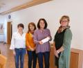 Bild: exb
Bei der Spendenübergabe: (von links) Hildegard Lang, Sabine Friedl, Angelika Franz und Sieglinde Meisl von der ambulanten Palliativversorgung Nordoberpfalz. Sie freut sich über eine Spende des katholischen Landvolks und der Gitarrengruppe in Höhe von 650 Euro.
