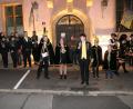 Bild: sne
PFV-Präsident Martin Reis (Mitte) verkündet die neuen Prinzenpaare Dominik I. und Verena I. (links) sowie Ludwig I. und Jule I.