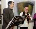 Bild: Hirsch
Arpad Racz (Mitte) stellt aktuell in der Galerie "M17" aus.