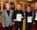 Bild: bey
Bezirksvorsitzender Gernot Schötz (links) ehrt bei der Verkehrswacht Weiden Vorsitzenden Heinz Kumpf, Schatzmeister Klaus Hartung und Fachreferenten Josef Argauer (von links) mit der Ehrennadel in Silber.