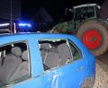 Bild: jma
Das Auto der jungen Frau nach dem Zusammenstoß mit dem Traktor.