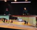 Bild: aks
Vom Telefon auf die Marimba: "Busy Signal" mit Eckhard Kopetzki (rechts) und Philipp Gerlicher (links).