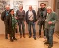 Bild: Jörg Otto
Die ausstellenden Künstler mit Gastgeberin: (von links) Otto Dünne, Christine Coscin, Kunstbau-Chefin Irene Fritz, Udo Binder, Axel T Schmidt und Fritz Thiem freuen sich über die gelungene Ausstellung.