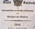 Bild: Stadtarchiv
Der Titel einer Ausgabe des Sulzbacher Wochenblatts im ersten Jahrgang. Darauf ist auch zu lesen, dass diese Zeitung aus den Seidel’schen Druckpressen stammt.