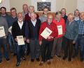 Bild: u
Beim Gründerstammtisch der Hirschauer Anglerfreunde ehrt Vorsitzender Klaus Forster (rechts) Mitglieder für ihre Vereinstreue (von links): Dominic Gradl, Zweiter Vorsitzender Stefan Dotzler, Walter Wiesinger, Siegfried Böller, Robert Dotzler, Robert Hierl, Josef Wiesnet, Manfred Schröter, Werner Huber, Walter Fehlner, Joachim Schlaffer, Herbert Rubenbauer, Walter Majecki und August Stauber.