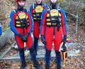 Bild: pi
Adrian Walbrunn, Markus Weig und Corbinian Kraus (von links) sind die neuen Rettungsschwimmer.