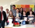 Bild: bgm
Magdalena Wolfrath (von links), Emma Meiler, Annika Sczech, Romy Wittmann, Ludwig Steinhilber und Felix Fickenscher sind die besten Vorleser der sechsten Klassen des Neustädter Gymnasiums.