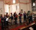 Bild: Susanne Forster
Der Posaunenchor animiert mit "Tochter Zion" die Gemeinde zum Mitsingen.