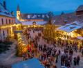 Bild: bsc
Abendstimmung beim Weihnachtsmarkt im Friedenfelser Ökonomiehof.