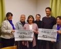 Bild: mof
Im Bild von links: Doris Weiß vom Frauenbund-Vorstandsteam, Modiin-Vereins-Vorsitzender Gerhard Dörfer, Simone Hoppe vom SkF, Pfarrer Klaus Haußmann, Daniel Schuller, stellvertretender Vorsitzender des Modiin-Vereins, und Irmgard Englhard vom Frauenbund-Vorstandsteam.