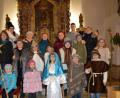 Bild: bej
Mit großem Eifer spielten und sangen die Kinder die Herbergssuche in der Christmette in Muschenried.