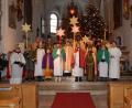 Bild: exb
Die Sternsinger der Pfarrei Bärnau mit Pastoralreferentin Maria Wagner.