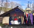Bild: rfü
Die Thurndorfer Sternsinger besuchen das Christkind nicht in einem Stall, sondern im Backofen im Weiler Krücklasmühle.