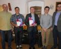 Bild: kgg
Vorsitzender Wolfgang Kunz zusammen mit Johannes Ernstberger, Peter Fuhrmann, Peter Lux und Franz Stierstorfer bei der Jahresabschlussfeier der Bauernkapelle Münchenreuth.