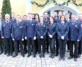 Bild: gru
Die Geehrten mit den Verantwortlichen der Feuerwehr des Landkreises und der Gemeinde Edelsfeld.