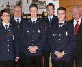 Bild: ö
Die Feuerwehr Seugast verleiht das Ehrenzeichen in Bronze (von links): Vorsitzende Isolde Schmidt, Kommandant Dieter Graf, Samuel Schmidt, Jugendwart Fabian Prösl, Kilian Kraus und Bürgermeister Klaus Meißner.