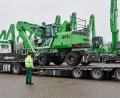Bild: exb
Von Bayern in die Welt: Per Lkw geht es für die Umschlagbagger und Krane zu den Kunden.