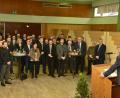 Bild: bey
CSU-Ortsvorsitzender Roland Rauch hebt die Tradition des Neujahrsempfangs mit den Möglichkeiten zum Gespräch und Gedankenaustausch hervor. Die Festansprache hält Professor Erich Bauer (links).