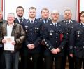 Bild: mef
Ehrungen und Beförderungen bei der Flosser Feuerwehr.