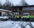 Bild: exb
Aufgeteilt in vier Teams sammeln fleißige Helfer des Sportclubs vier Stunden lang in Eschenbach und den umliegenden Ortschaften ausgediente Christbäume ein.