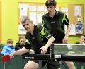 Bild: Hubert Ziegler
Das Schnaittenbacher Dreierdoppel Damir Prstec (links) und Nils Baierl besiegte das Kümmersbrucker Duo Martin Franz/Alexander Nedostup klar in drei Sätzen mit 11:4, 11:6 und 11:7.