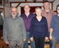 Bild: frd
Die neu gewählte Führung des Karatevereins mit (von links) Hans Ruml (Vorsitzender), Hans Plecher (zweiter Vorsitzender), Sabine Köppl (Frauen- und Kinderbeauftragte), Robert Vögl (Schriftführer) und Tobias Schwarz (Kassier).