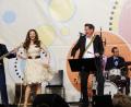 Bild: weu
Robert Tyson in der Rolle von Johnny Cash und Valeska Kunath als June Carter begeisterten zusammen mit den vier Musikern von „Cashbag“ das Neunburger Publikum mit einer einzigartigen Show.