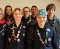Bild: sgg
Die neue Stammesführung bilden Angela Kopczyk (Zweite von links), Leonie Kopczyk (Dritte von links) und ihr Team.