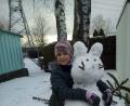 Bild: exb/Peetz
Der Schneehase und Lena Peetz.