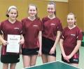 Bild: kga
Ronja Gleixner, Hanna Grabinger, Lea Winkler und Finja Schablitzki (von links) belegten in Kulmbach Rang zwei.