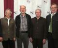 Bild: Hirsch
Martin Oberle, . Bernhard Feneis, Thomas Ring, Konrad Bartmann und Alexander Flierl (von links) sprachen bei der Bezirksversammlung der Teichgenossenschaft Oberpfalz in Schwarzenfeld.