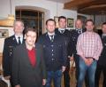 Bild: soj
Das Vertrauen der Aktiven genießen weiterhin die Kommandanten Stefan Dumler und Florian Wegmann (Dritter und Vierter von links). Zur Wiederwahl gratulierten (von links) Kreisbrandmeister Günther Fachtan, zweiter Bürgermeister Karl Busch, Vorsitzender Wolfgang Schultes, Stadtrat Jürgen Ranft und stellvertretender Vorsitzender Andreas Eckstein.