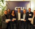 Bild: exb
Bei der Europawahl am 26. Mai hat der Landkreis Tirschenreuth mit Christian Doleschal (Mitte) erstmals die Chance einen Vertreter ins Europäische Parlament zu schicken. Der CSU Kreisverband steht geschlossen hinter Doleschal. Von links: CSU-Kreisvorsitzender Tobias Reiß, JU-Kreisvorsitzender Matthias Grundler, Chefin der Frauen-Union Tina Zeitler, designierter Landratskandidat Roland Grillmeier, CSA-Kreisvorsitzender Huberth Rosner und Vorsitzender der Arbeitsgemeinschaft Landwirtschaft Markus Übelmesser.