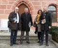 Bild: Stadt Eschweiler
Die Eschweiler-Delegation mit (von links) Ralf Walraff, Hartmut Fröhlich, Petra Seeger und Ralf Costantini beim Rathaus-Besuch.