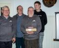 Bild: pml
Sichtlich gute Stimmung herrscht bei den Eisenbahnfreunden, auch beim Führungsteam mit Kassier Werner Ramerth, Vorsitzendem Michael Lippert, Stellvertreter Reinhold Buchner und Schriftführer Markus Meier (von links).