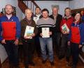 Bild: bkr
Bereitschaftsleiter Alexander Brunner (links), seine Stellvertreterin Stefanie Schmid (rechts) und dritter Bürgermeister Eberhard Besold (Dritter von rechts) danken Alfred Schuster, Michael Pscherer, Michael Scherm und Bernhard Kreuzer (von links) für die jahrelange Unterstützung.