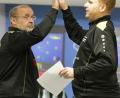 Bild: Hubert Ziegler
Gut gemacht! Wolfgang Häckl (links) und Mannschaftskapitän Michael Wehner erzielten mit jeweils 607 Holz Tagesbestleistung im Duell gegen Nibelungen Lorsch.