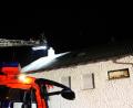 Bild: jma
Drehleiter der Feuerwehr Eschenbach am Kamin.