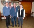 Bild: hme
Der neue Jagdvorsteher mit Stellvertreter und die ausscheidenden Mitglieder (von links): Alfred Gilch), Matthias Götz, Anton Lorenz, Michael Müller und Johann Schlegl.