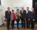 Bild: jzk
MdL Tobias Reiß (rechts), Bürgermeister Werner Nickl (links) und seine Frau Elisabeth (Zweite von links) wünschten dem CSU Bürgermeisterkandidaten Roman Schäffler (Bildmitte mit seiner Frau Petra und Sohn Marco) alles Gute für die Kommunalwahl 2020.