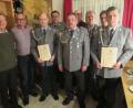 Bild: gma
Vorsitzender Egid Nickl ehrte mit Bürgermeister Hubert Kraus und Schriftführer Johann Kellner für langjährige Treue zur (KSRK) Pullenreuth: Johannes Hecht, Michael Schneider, Martin Bayerl, Alfons Wegmann, Josef Maschauer, Alwin Pöllmann und Thomas Wegmann (entschuldigt).