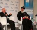 Bild: Alexander Pausch
Der chaldäische Kardinal Louis Sako (links) und der syrisch-orthodoxe Patriarch Moran Mor Ignatius Aphrem II. sprechen über die Zukunft der Christen im Nahen Osten.