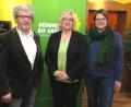 Bild: Hirsch
Rudi Sommer, Elisabeth Bauer und Claudia Müller-Völkl (von links) bilden die neue Führungsspitze der Grünen im Kreisverband.