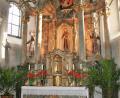 Archivbild: cr
Der 1756 gefertigte, frei ausschwingende Hochaltar der Klosterkirche St. Felix ist ein Hauptwerk des aus Tirschenreuth stammenden Georg Peter Hauttmann sowie Vitus Wenda aus Waldthurn.