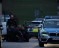 Bild: Alexander Auer
Polizisten fixieren den betrunkenen Autofahrer am Boden