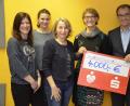 Bild: Kathrin Schmidt
Über die Spendenübergabe freuten sich Vorsitzende Brigitte Breitfelder, zweite von rechts, mit Martina Hänsch, Yvonne Straller-Höhlein und Christa Schuster (von links)
Mit auf dem Bild Dieter Meier, Vorstandsvorsitzender der Sparkasse.